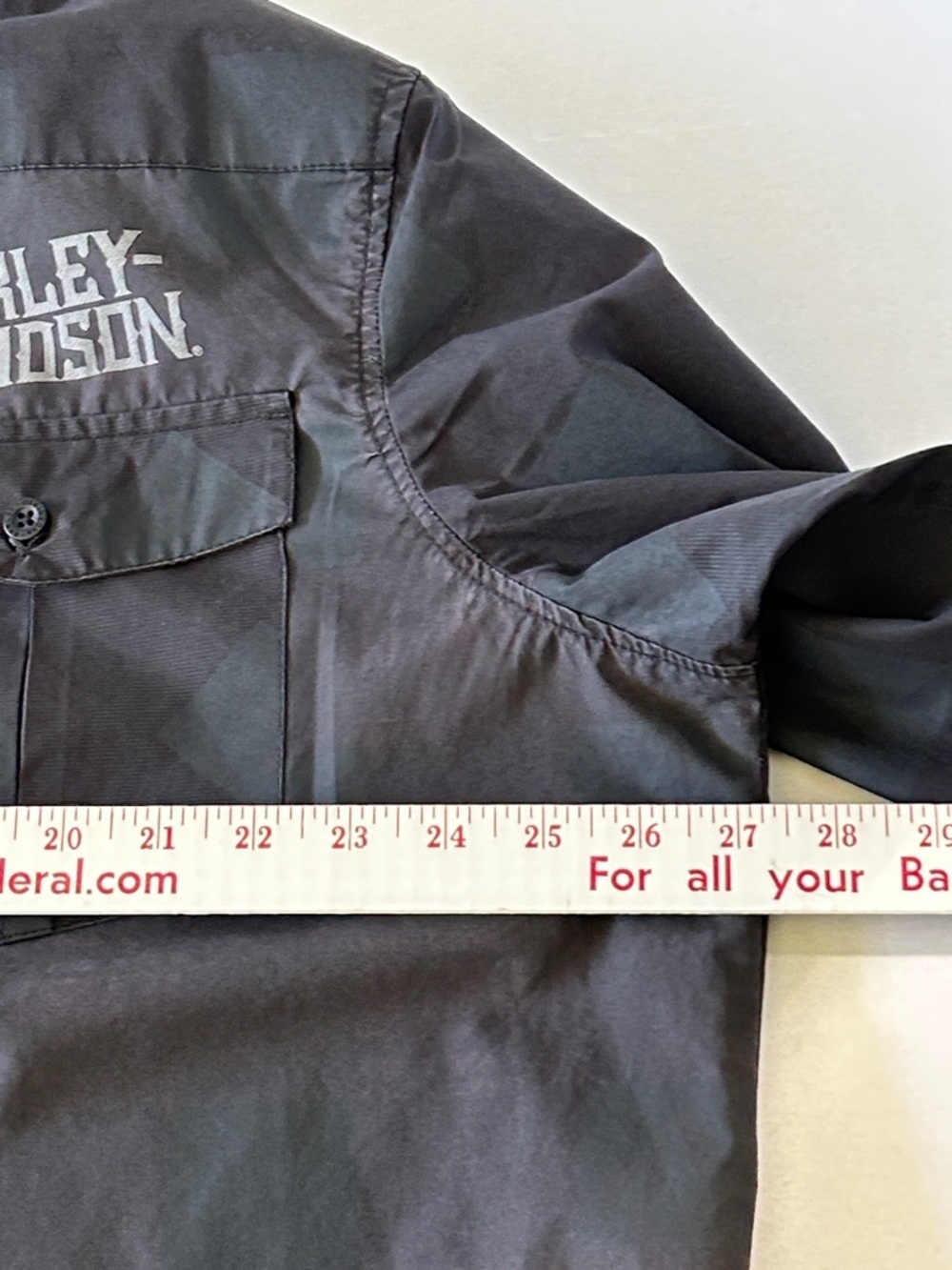 HARLEY DAVIDSON MENS BLACK LONG SLEEVE DUAL FLAP FRONT POCKETS SZ 2XL - Picture 10 of 12